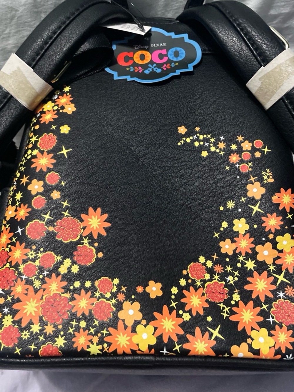 Loungefly Black Pixar 'Remember Me' Floral Mini Backpack - Picture 5 of 6